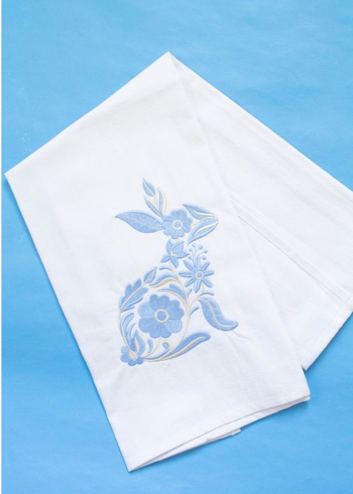 Towel  - Blue Bunny Spring Easter Dish