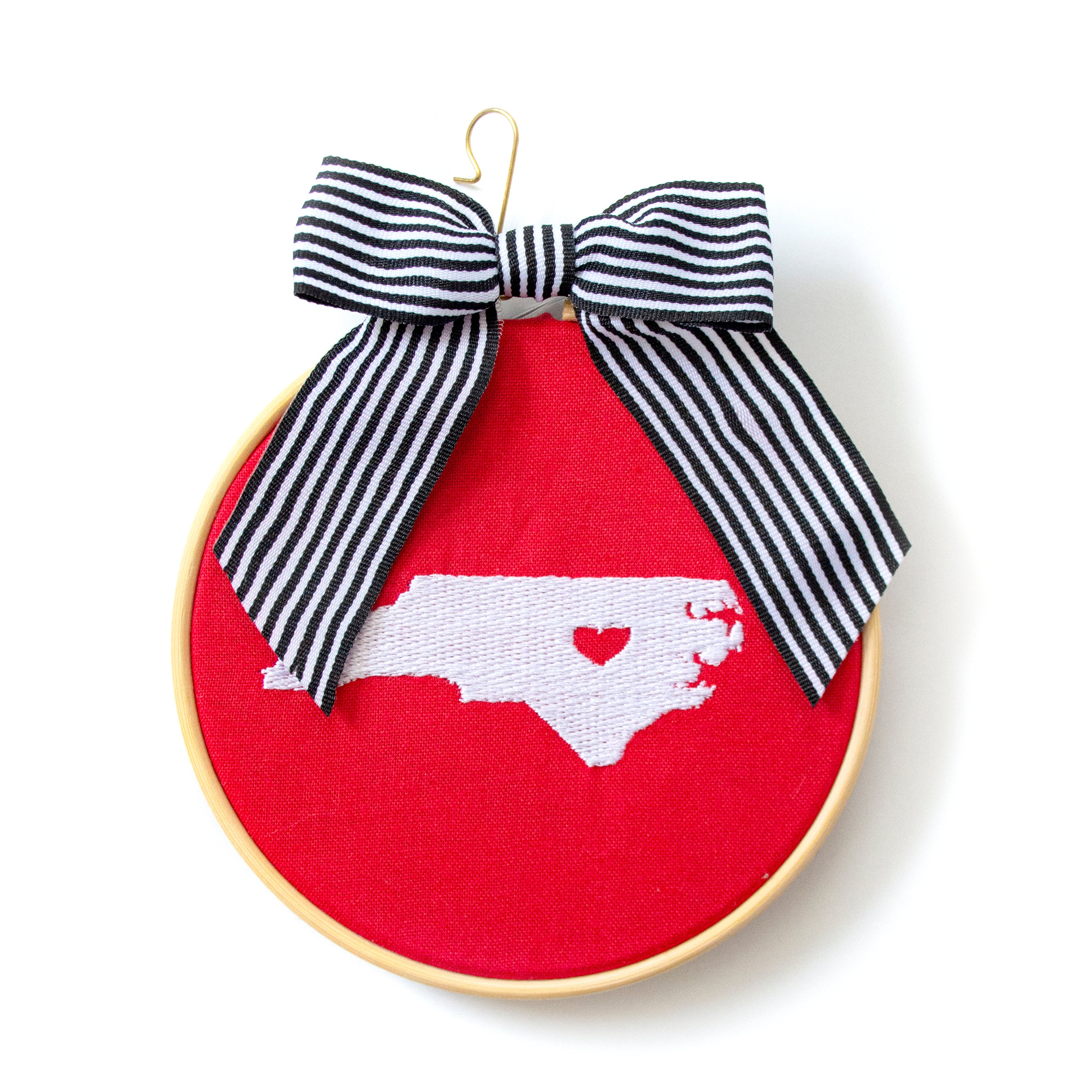 Ornament - State of NC with Heart