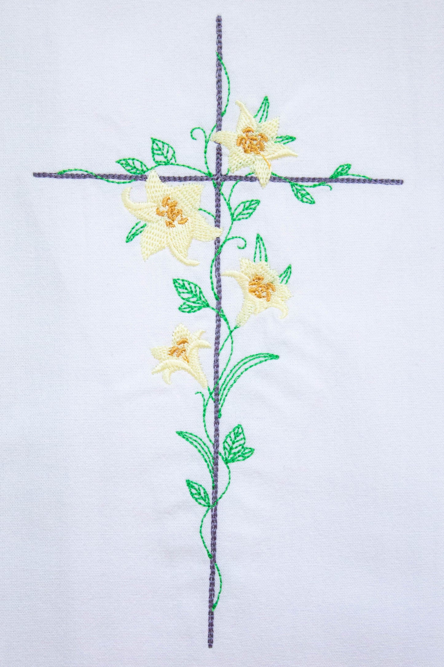 Easter Lily Cross Dish Towel