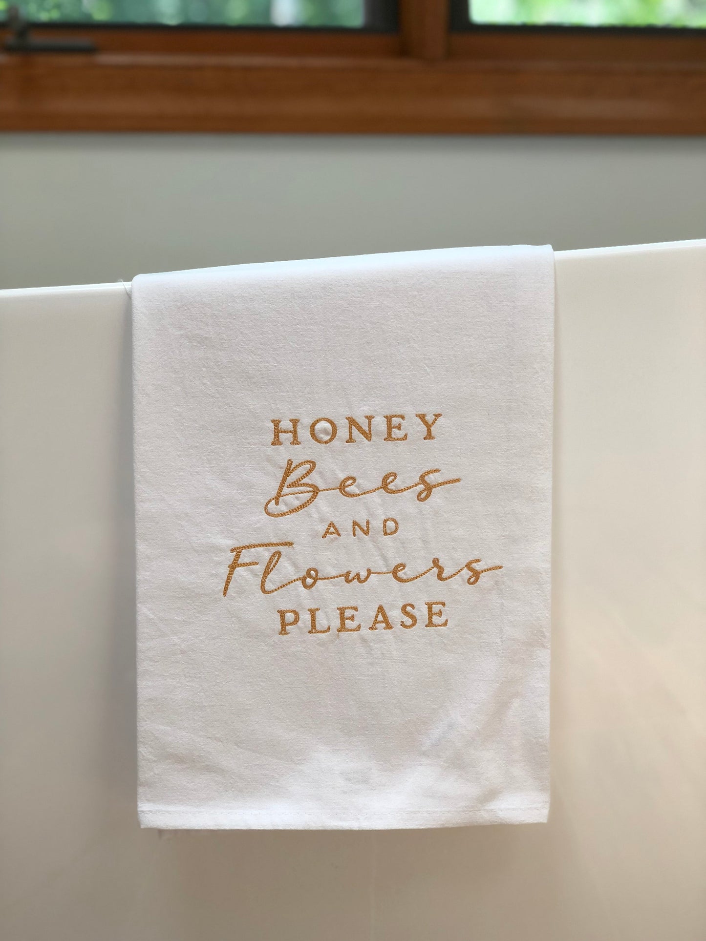 Honey Bees & Flowers Please Towel