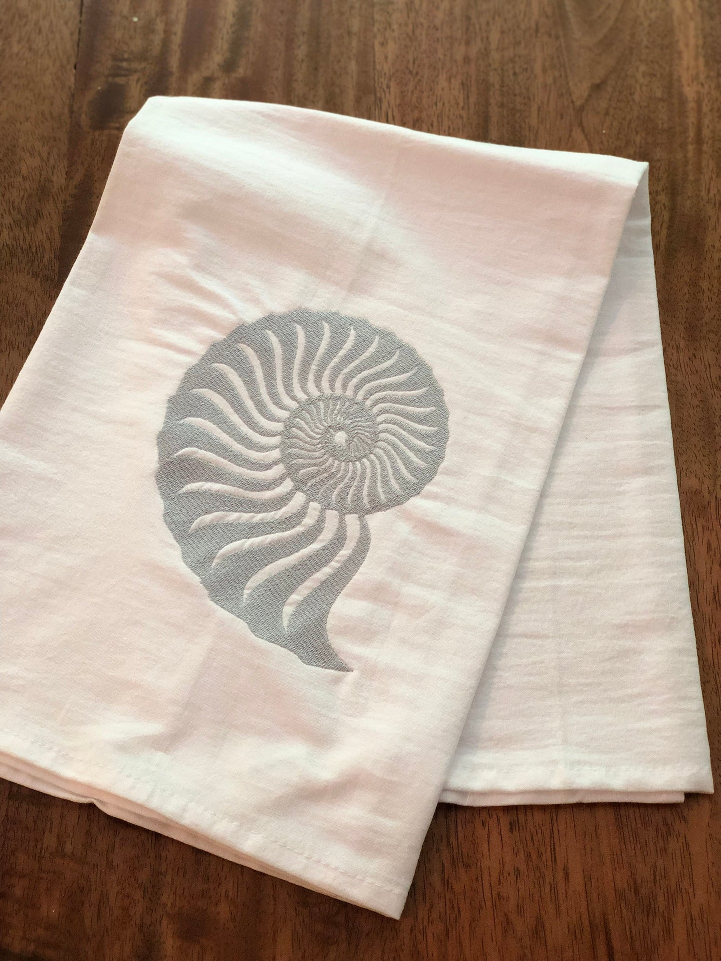 Silver Shell Nautical Beach Ocean Towel