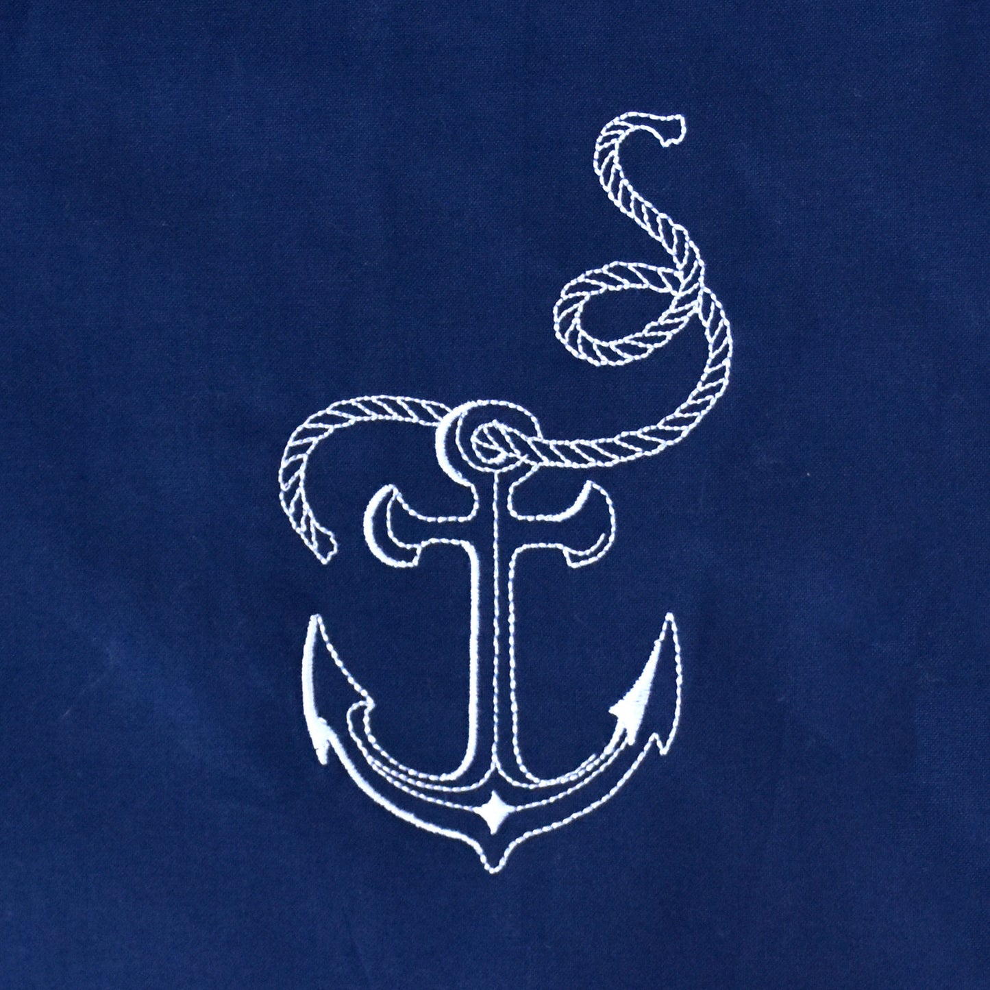 Navy Nautical Beach Anchor Towel