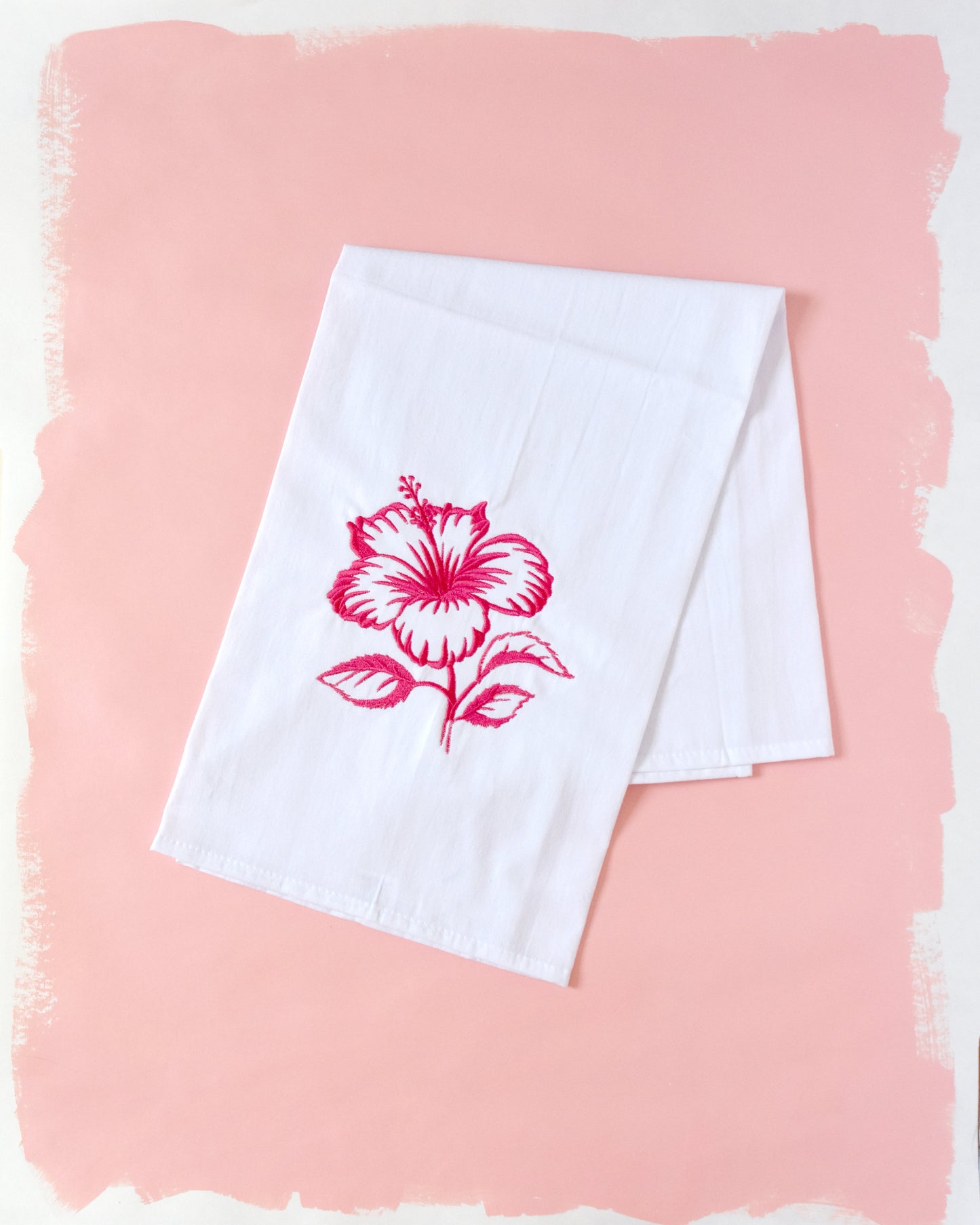 Pink Hibiscus Floral Hawaiian Tropical Flower Towel