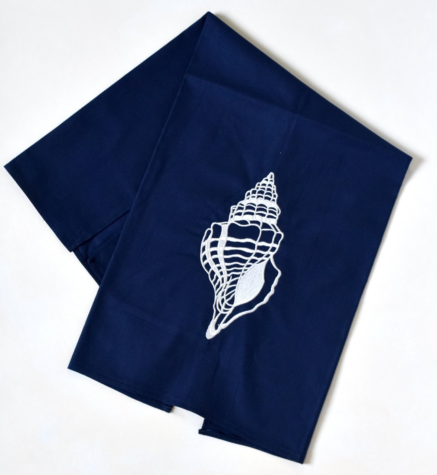 Navy Nautical Beach Shell Towel