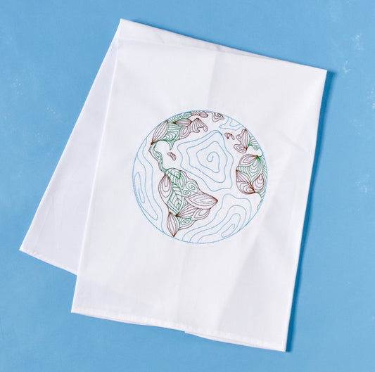 Globe of Planet Earth Towel