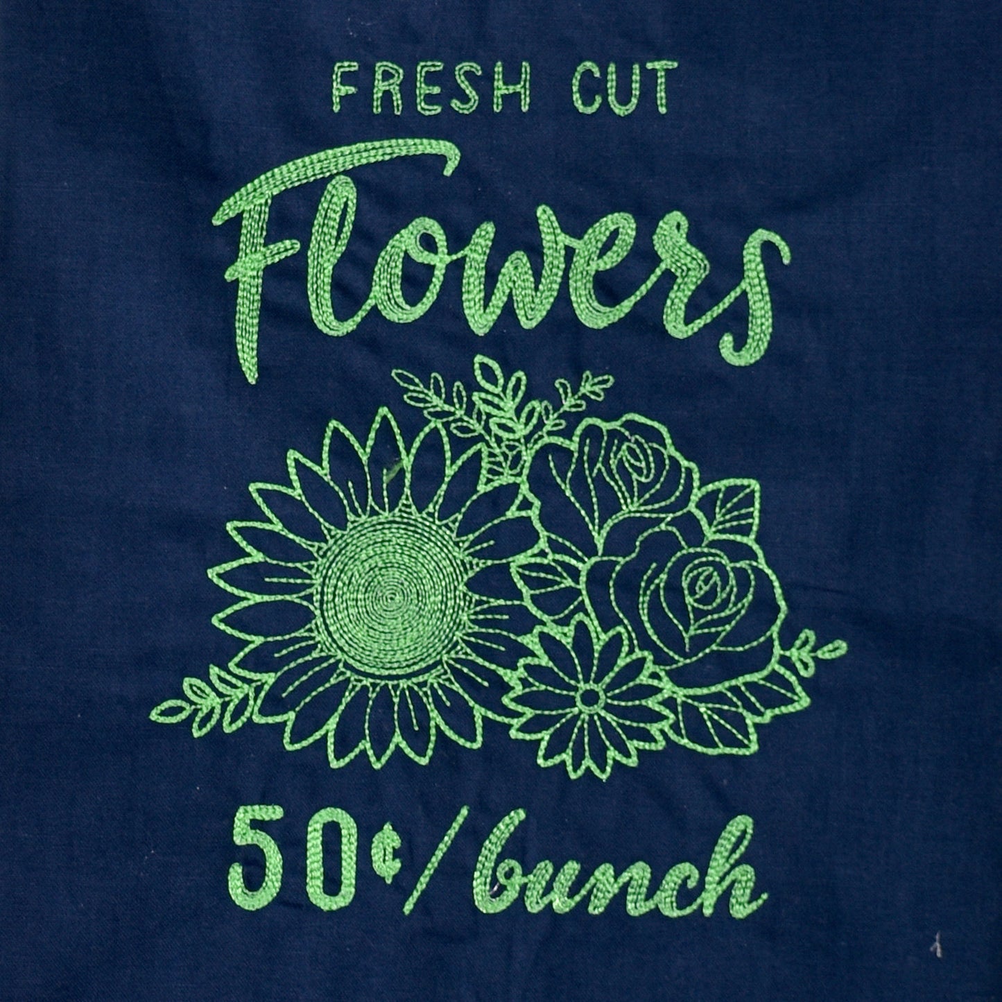 Farmers Market Style Flower Towel