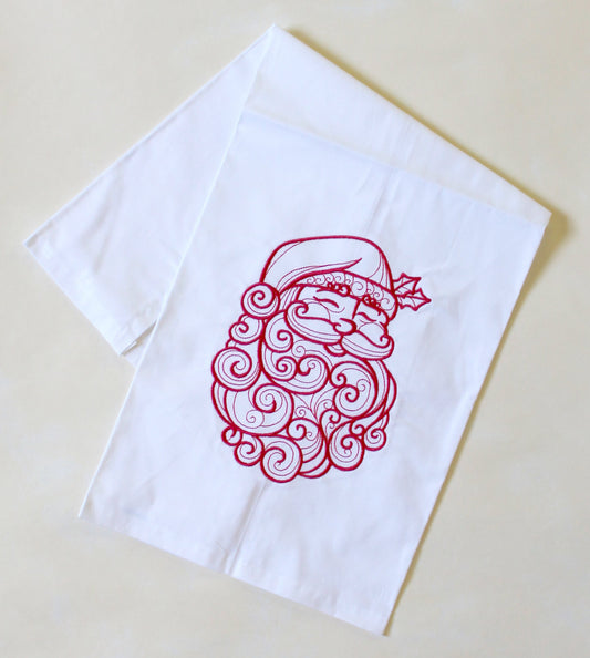 Santa Swirl Christmas Holiday Towel