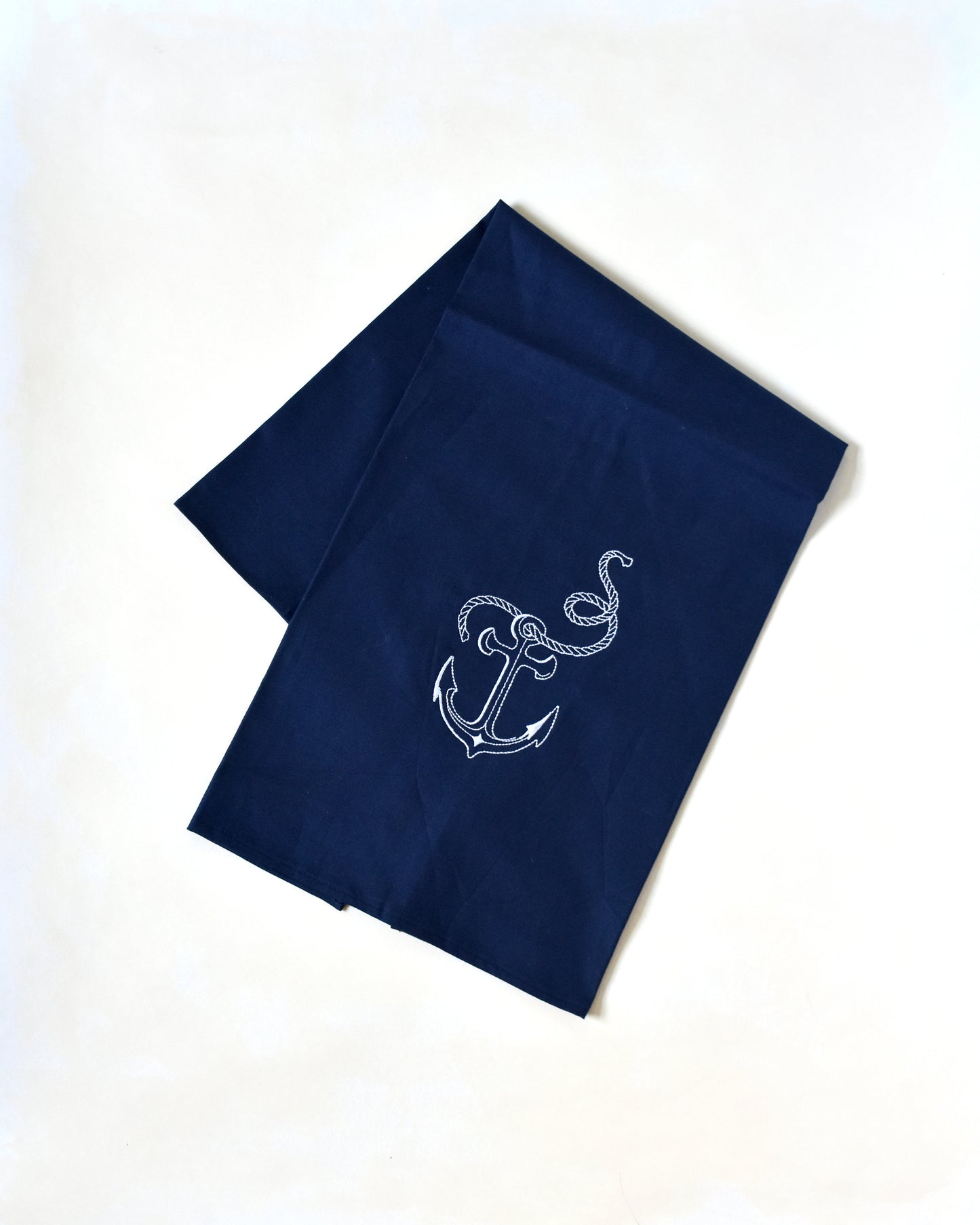 Navy Nautical Beach Anchor Towel