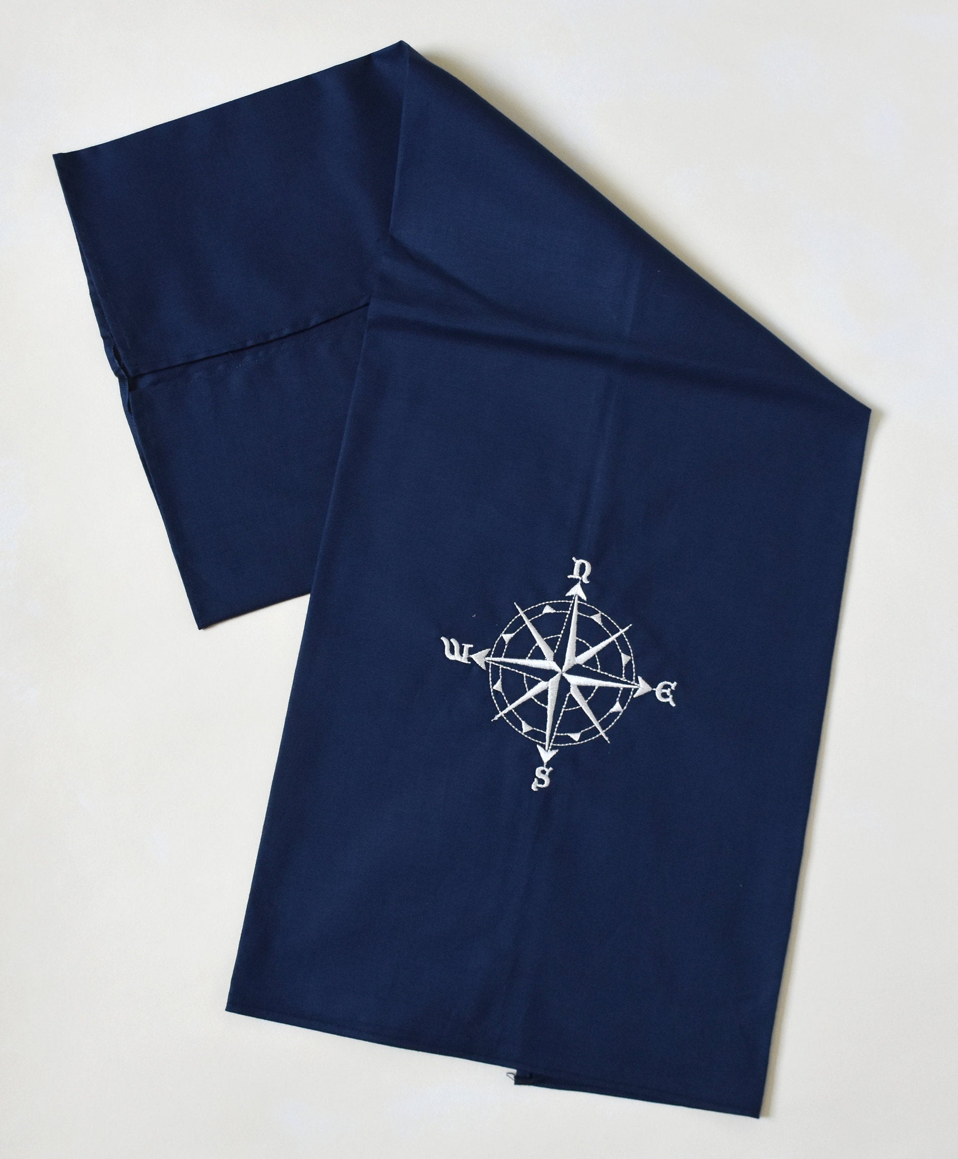 Navy Nautical Beach Compass Towel