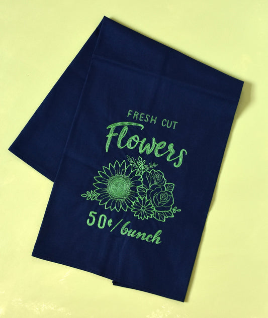 Farmers Market Style Flower Towel