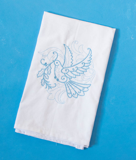 Dove with Olive Branch Christmas Holiday Towel