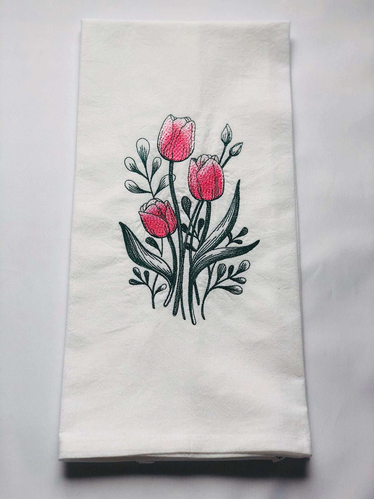 Tulips Blooms Springtime Dish Towel
