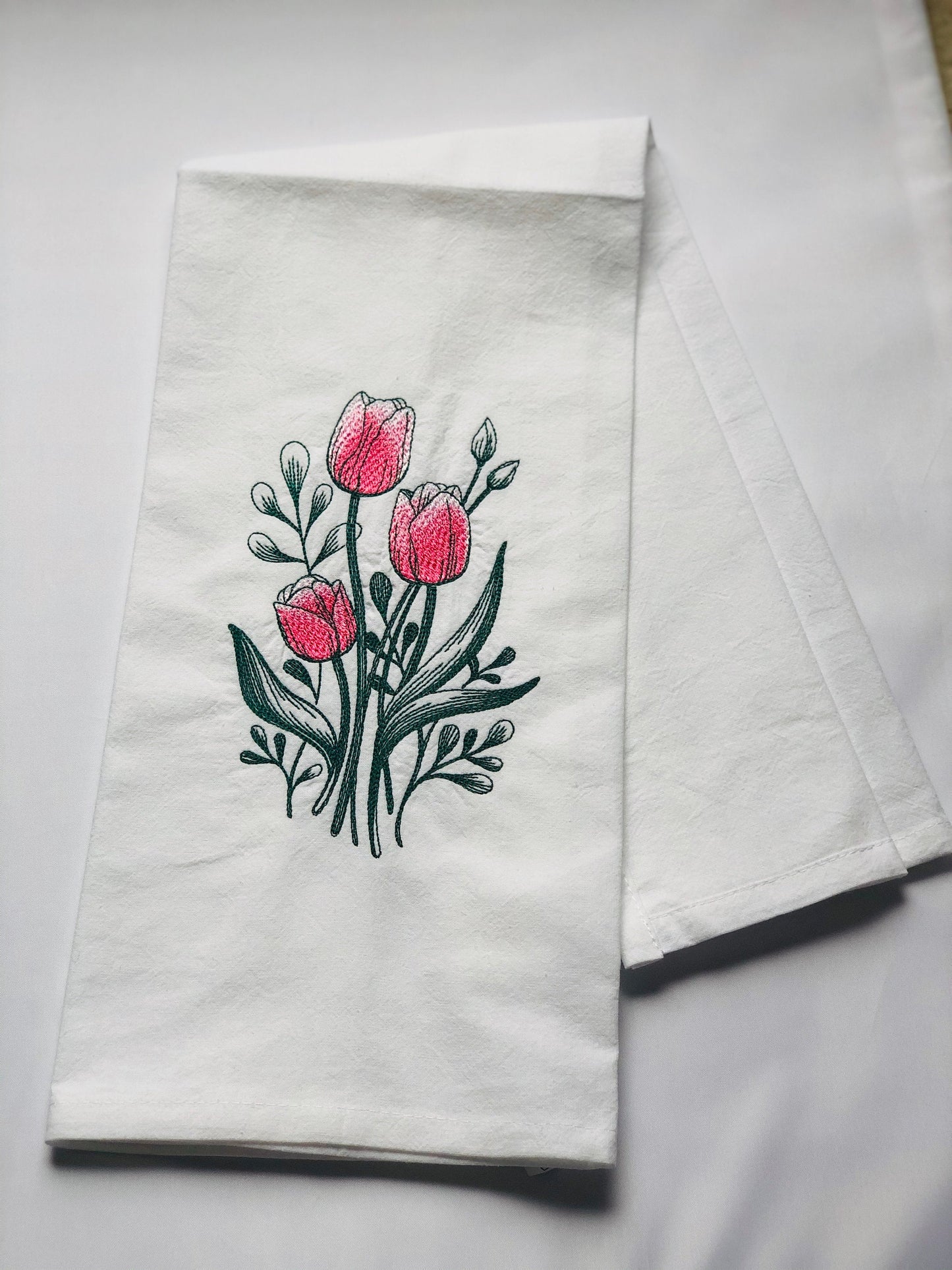 Tulips Blooms Springtime Dish Towel